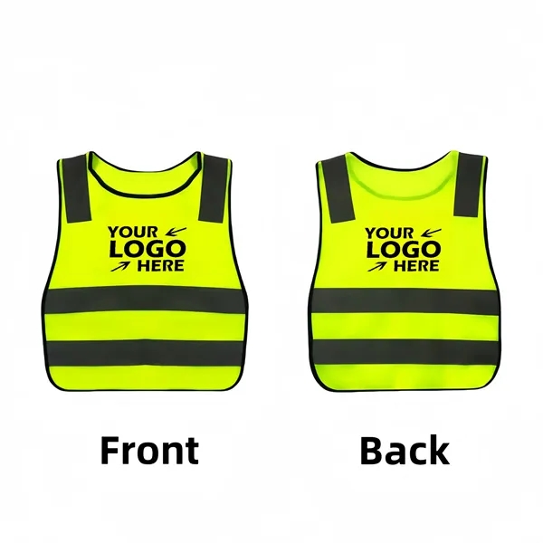 Kids' High Visibility Reflective Safety Vest - Kids' High Visibility Reflective Safety Vest - Image 2 of 5