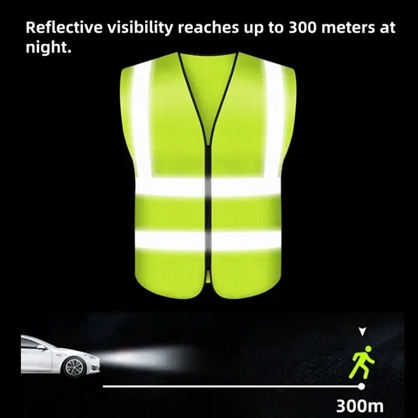 Kids' High Visibility Reflective Safety Vest - Kids' High Visibility Reflective Safety Vest - Image 3 of 5