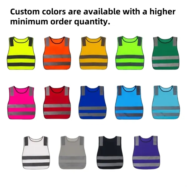 Kids' High Visibility Reflective Safety Vest - Kids' High Visibility Reflective Safety Vest - Image 5 of 5