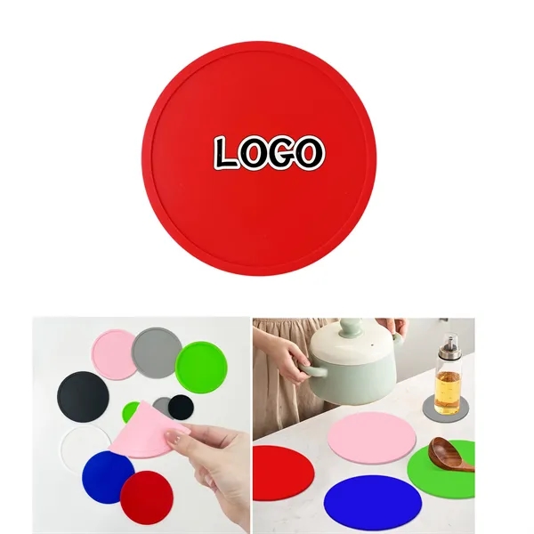 Round Silicone Coaster/Jar Opener - Round Silicone Coaster/Jar Opener - Image 0 of 7