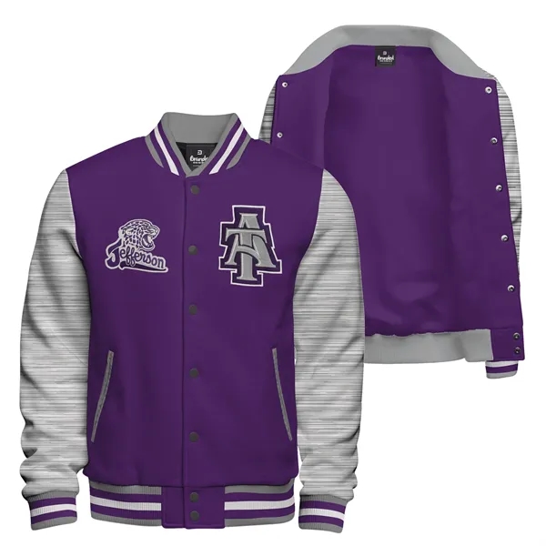 Cotton Fleece Varsity Jacket - Cotton Fleece Varsity Jacket - Image 14 of 15