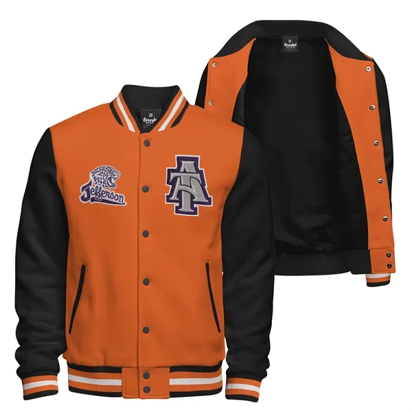 Cotton Fleece Varsity Jacket - Cotton Fleece Varsity Jacket - Image 13 of 15