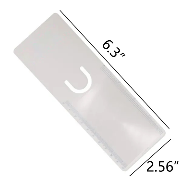 Pvc Bookmarker Magnifier With Clip And Ruler - Pvc Bookmarker Magnifier With Clip And Ruler - Image 1 of 4