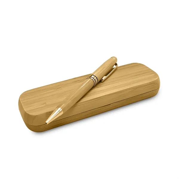 Executive Wooden Pen Gift Set With Case - Twist Action - Executive Wooden Pen Gift Set With Case - Twist Action - Image 3 of 3