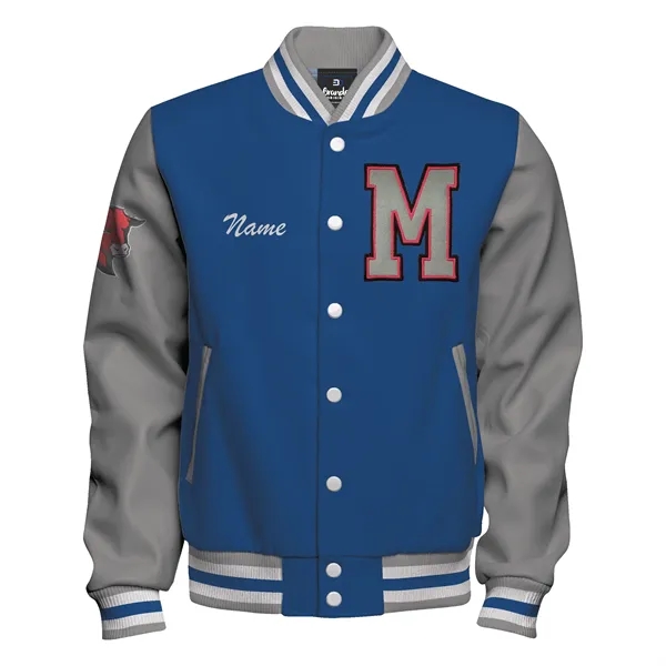 Leather & Wool Varsity Letterman Jacket - Leather & Wool Varsity Letterman Jacket - Image 0 of 18