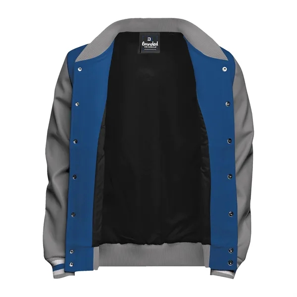 Leather & Wool Varsity Letterman Jacket - Leather & Wool Varsity Letterman Jacket - Image 1 of 18