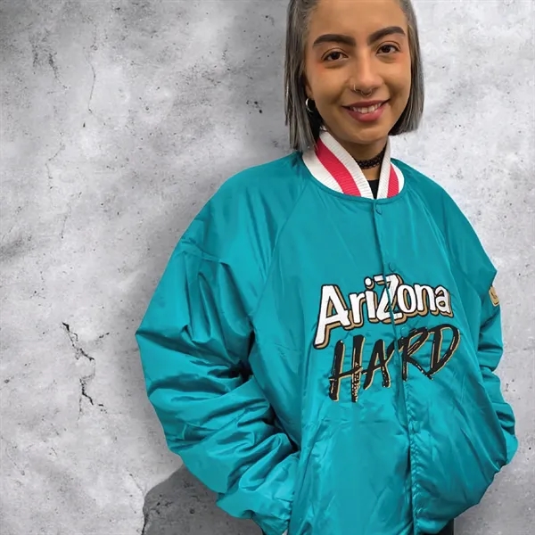 Build Your Own Satin Varsity Jacket: Quilted Lining - Build Your Own Satin Varsity Jacket: Quilted Lining - Image 2 of 3