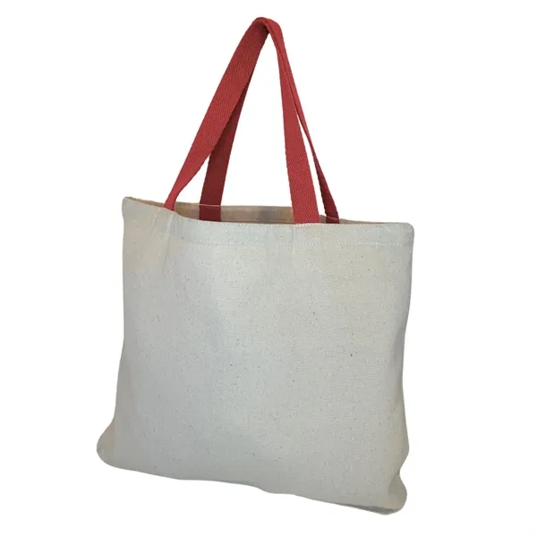 Medium Weight Canvas Tote Bag with Self Handles - Medium Weight Canvas Tote Bag with Self Handles - Image 8 of 8