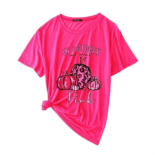 Fall Breast Cancer Awareness T-Shirt - Fall Breast Cancer Awareness T-Shirt - Image 0 of 5