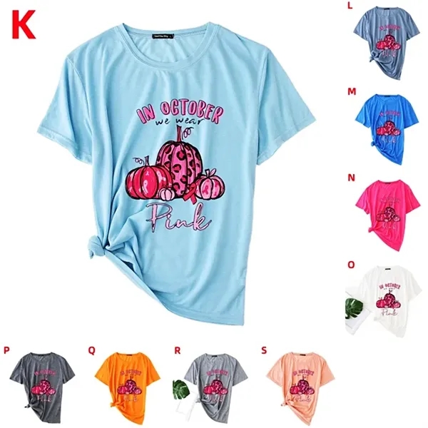 Fall Breast Cancer Awareness T-Shirt - Fall Breast Cancer Awareness T-Shirt - Image 4 of 5