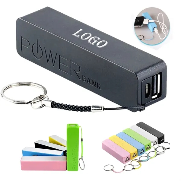 2600 mAh Power Bank with Keychain - 2600 mAh Power Bank with Keychain - Image 0 of 0