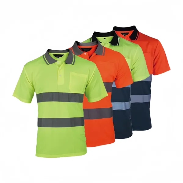 High Visibility Reflective Polo Shirt - High Visibility Reflective Polo Shirt - Image 0 of 8