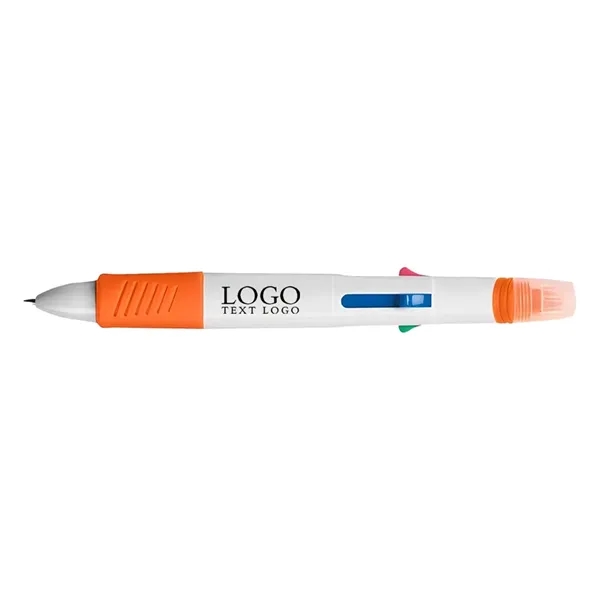 Promo 4 Ink Color Quatro Pen With Highlighter - Promo 4 Ink Color Quatro Pen With Highlighter - Image 2 of 6