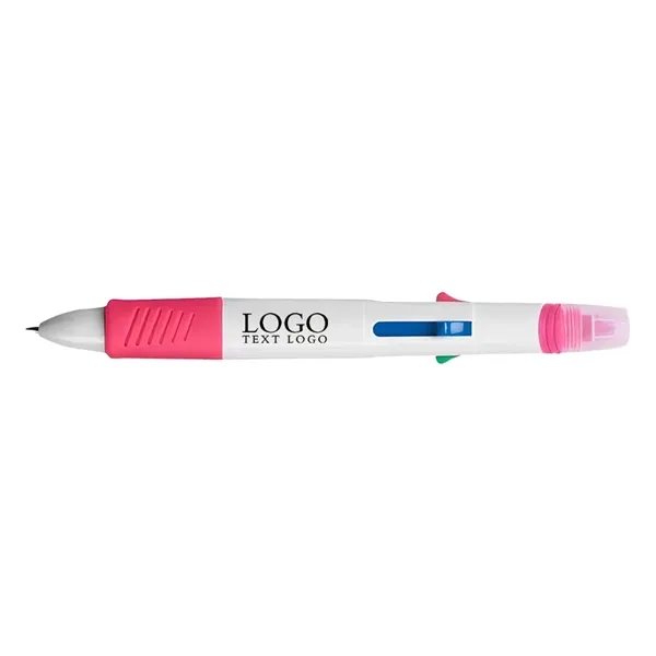 Promo 4 Ink Color Quatro Pen With Highlighter - Promo 4 Ink Color Quatro Pen With Highlighter - Image 3 of 6