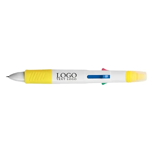 Promo 4 Ink Color Quatro Pen With Highlighter - Promo 4 Ink Color Quatro Pen With Highlighter - Image 4 of 6