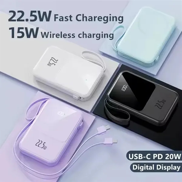 22.5W Magnetic PD Fast Charging 10000mAh Power Bank - 22.5W Magnetic PD Fast Charging 10000mAh Power Bank - Image 1 of 5