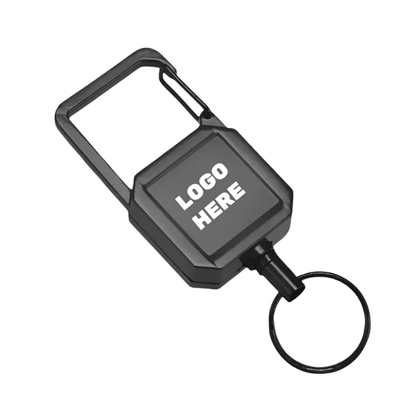 Retractable Badge Reel Keychain W/ Carabiner - Retractable Badge Reel Keychain W/ Carabiner - Image 0 of 3