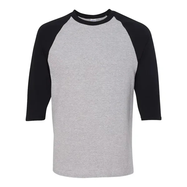 Gildan 100% Cotton Raglan Three Quarter Sleeve T Shirt - Gildan 100% Cotton Raglan Three Quarter Sleeve T Shirt - Image 1 of 12