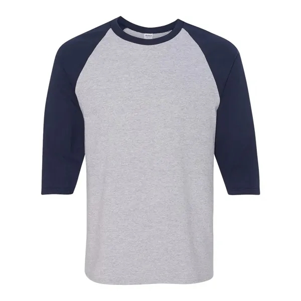 Gildan 100% Cotton Raglan Three Quarter Sleeve T Shirt - Gildan 100% Cotton Raglan Three Quarter Sleeve T Shirt - Image 2 of 12