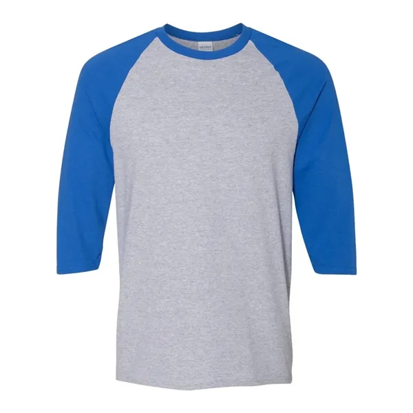 Gildan 100% Cotton Raglan Three Quarter Sleeve T Shirt - Gildan 100% Cotton Raglan Three Quarter Sleeve T Shirt - Image 4 of 12