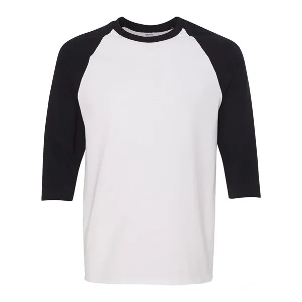 Gildan 100% Cotton Raglan Three Quarter Sleeve T Shirt - Gildan 100% Cotton Raglan Three Quarter Sleeve T Shirt - Image 5 of 12