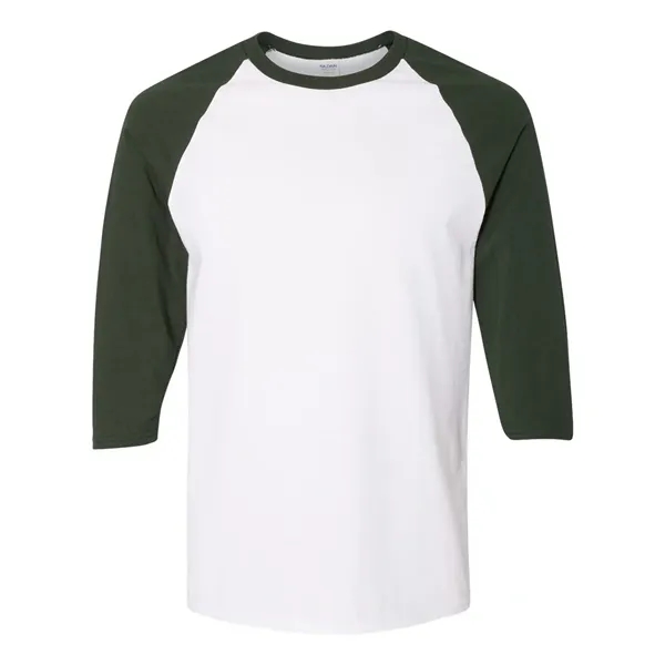 Gildan 100% Cotton Raglan Three Quarter Sleeve T Shirt - Gildan 100% Cotton Raglan Three Quarter Sleeve T Shirt - Image 6 of 12