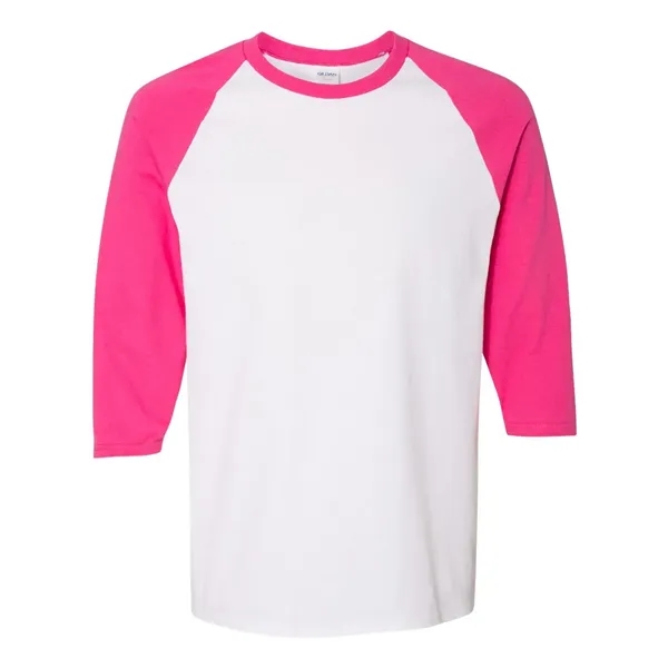 Gildan 100% Cotton Raglan Three Quarter Sleeve T Shirt - Gildan 100% Cotton Raglan Three Quarter Sleeve T Shirt - Image 7 of 12