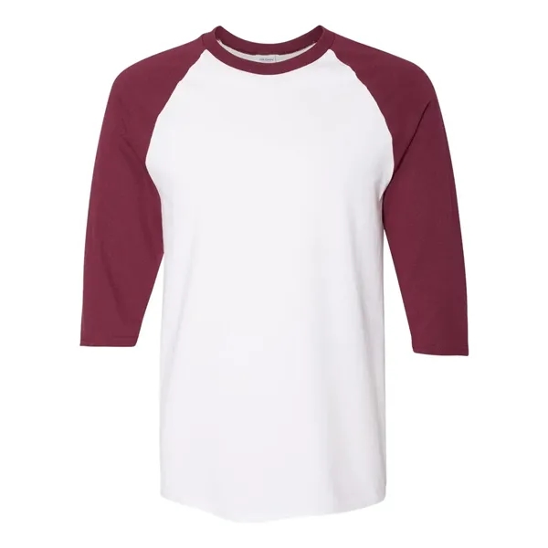 Gildan 100% Cotton Raglan Three Quarter Sleeve T Shirt - Gildan 100% Cotton Raglan Three Quarter Sleeve T Shirt - Image 8 of 12