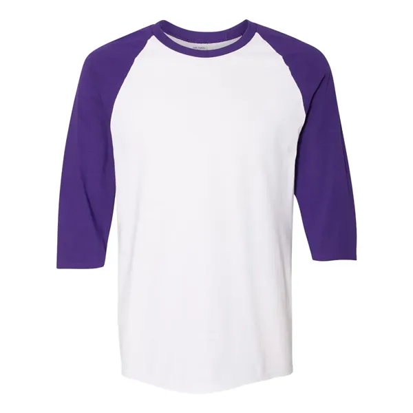 Gildan 100% Cotton Raglan Three Quarter Sleeve T Shirt - Gildan 100% Cotton Raglan Three Quarter Sleeve T Shirt - Image 10 of 12