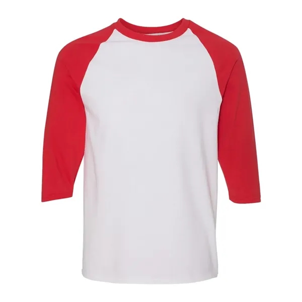 Gildan 100% Cotton Raglan Three Quarter Sleeve T Shirt - Gildan 100% Cotton Raglan Three Quarter Sleeve T Shirt - Image 11 of 12