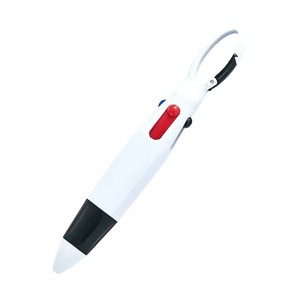 Quad-color Carabiner Pen - Quad-color Carabiner Pen - Image 1 of 7