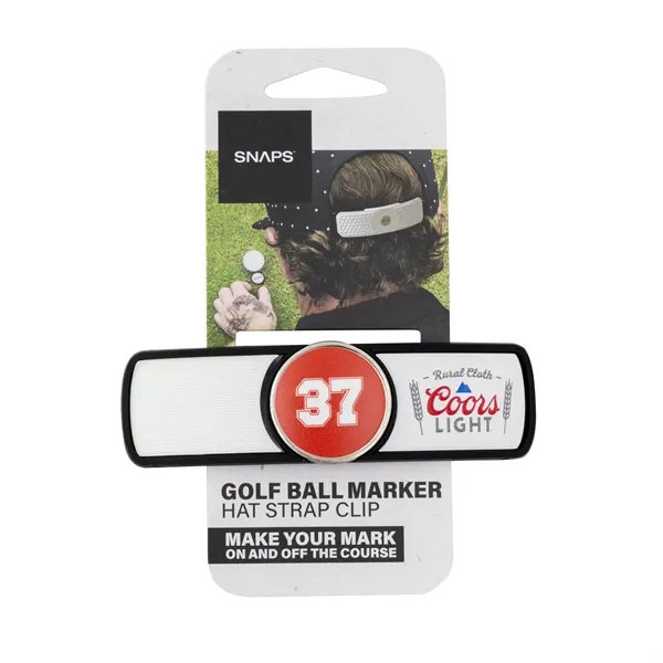 Custom SNAPS Imprinted Golf Hat Strap Clip w/ Ball marker