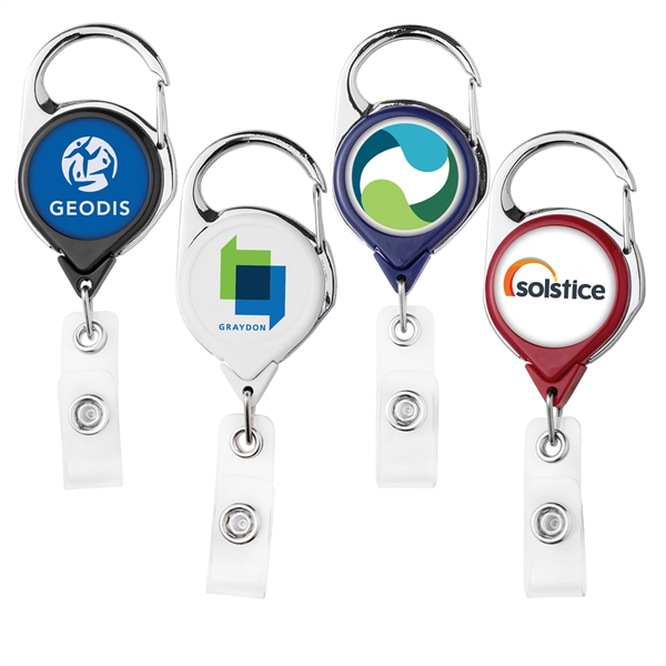 Carabiner Retractable Badge Reel (opaque, belt clip)