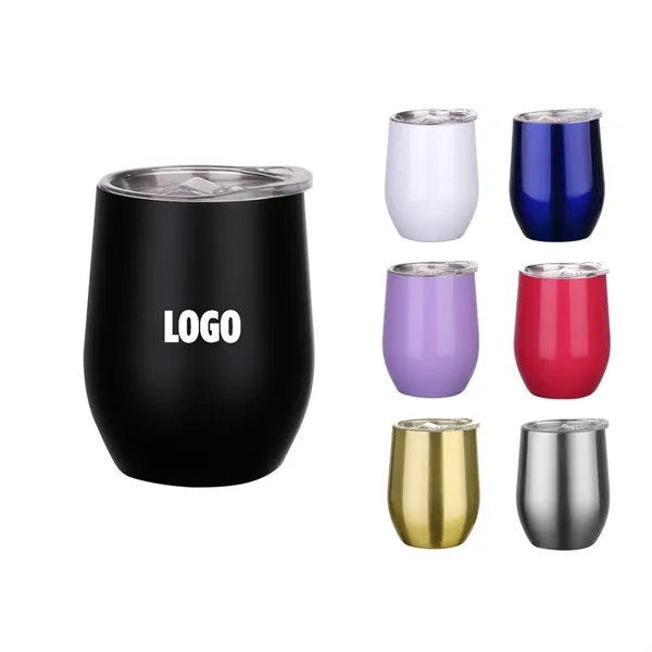 12 Oz. Stainless Steel Stemless Wine Tumbler - 12 Oz. Stainless Steel Stemless Wine Tumbler - Image 0 of 7