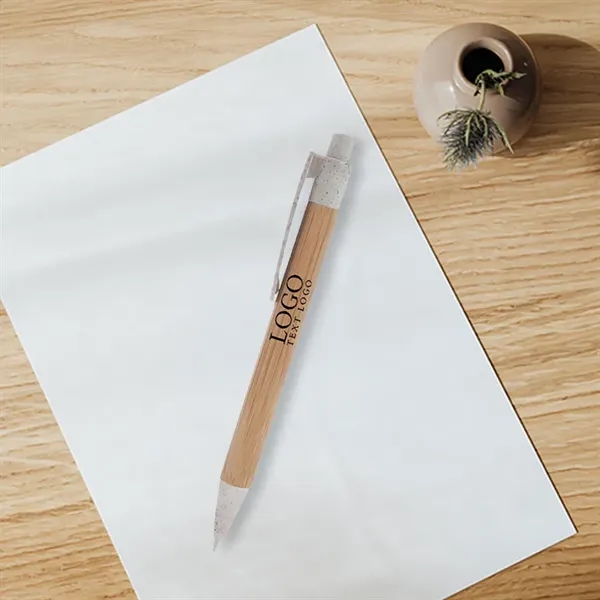 Bamboo Wheat Plunger-Action Pen - Bamboo Wheat Plunger-Action Pen - Image 0 of 4