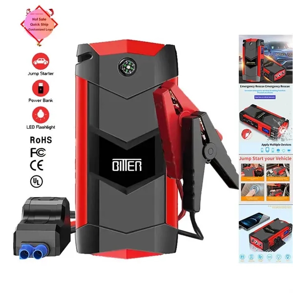 Car Battery Jump Starter Up to 12 V Gas And Diesel Engine - Car Battery Jump Starter Up to 12 V Gas And Diesel Engine - Image 0 of 8