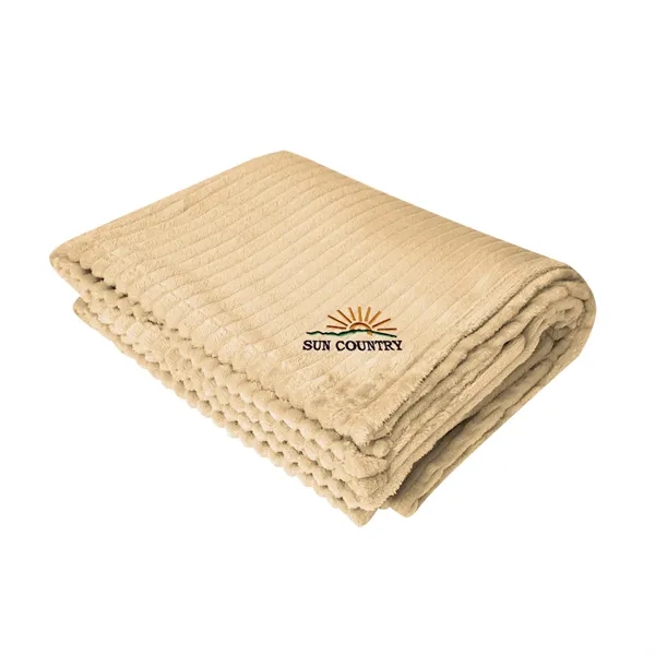 Raleigh Recycled Ribbed Flannel Blanket - Raleigh Recycled Ribbed Flannel Blanket - Image 3 of 3