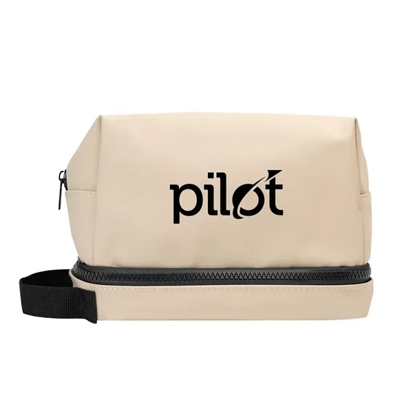 Custom Hudson rPET Leatherette Toiletry Bag