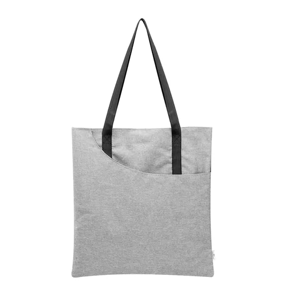 Custom Swoop Heathered rPET Tote Bag