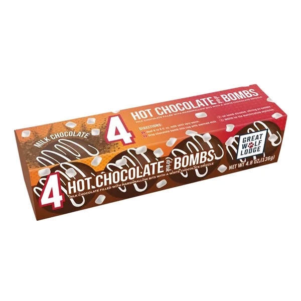 Custom Hot Chocolate Bomb 4 Pack in Full Color Gift Box