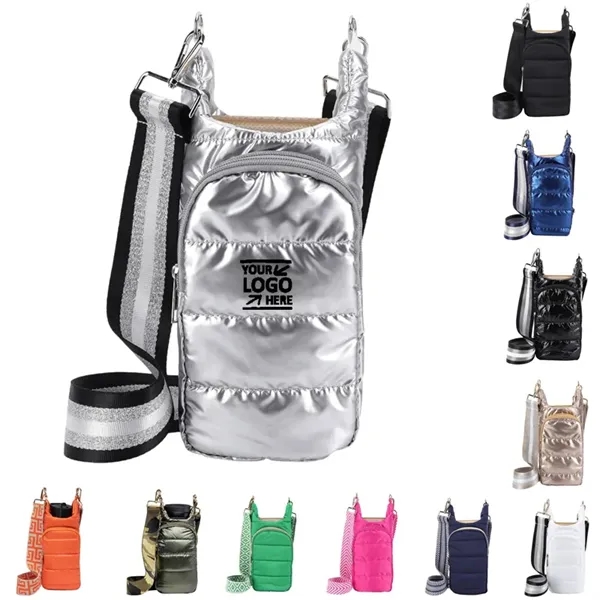 Crossbody Water Bottle Cooler Bag with Adjustable Strap - Crossbody Water Bottle Cooler Bag with Adjustable Strap - Image 0 of 3