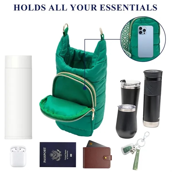 Crossbody Water Bottle Cooler Bag with Adjustable Strap - Crossbody Water Bottle Cooler Bag with Adjustable Strap - Image 1 of 3