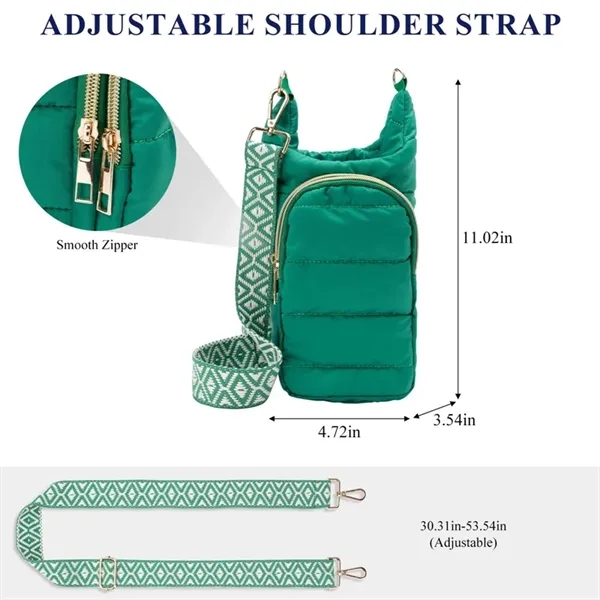 Crossbody Water Bottle Cooler Bag with Adjustable Strap - Crossbody Water Bottle Cooler Bag with Adjustable Strap - Image 2 of 3