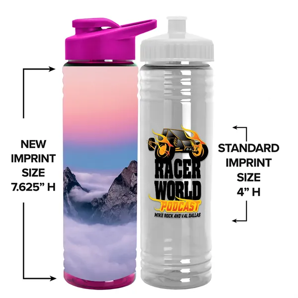 24 oz. Slim Fit Water Bottles with Drink-Thru Lid - Digital - 24 oz. Slim Fit Water Bottles with Drink-Thru Lid - Digital - Image 0 of 16
