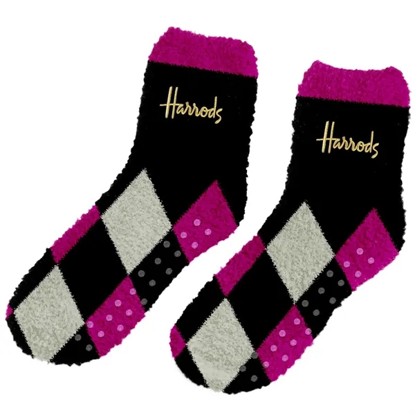 Fluffy Non-Slip Jacquard Grip Socks - Fluffy Non-Slip Jacquard Grip Socks - Image 3 of 5