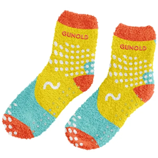 Fluffy Non-Slip Jacquard Grip Socks - Fluffy Non-Slip Jacquard Grip Socks - Image 4 of 5
