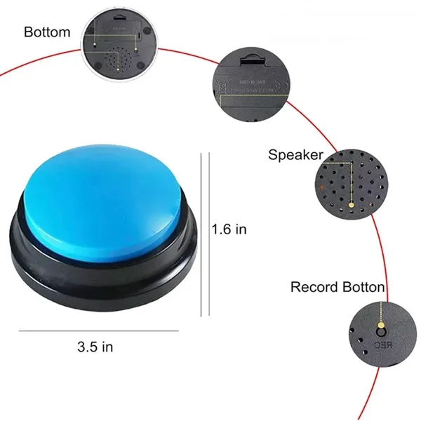 30 Second Recordable Talking Button Toy - 30 Second Recordable Talking Button Toy - Image 2 of 3