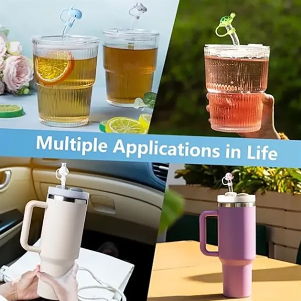 Custom Silicone Straw Toppers Covers Tips Lids Protectors - Custom Silicone Straw Toppers Covers Tips Lids Protectors - Image 1 of 2