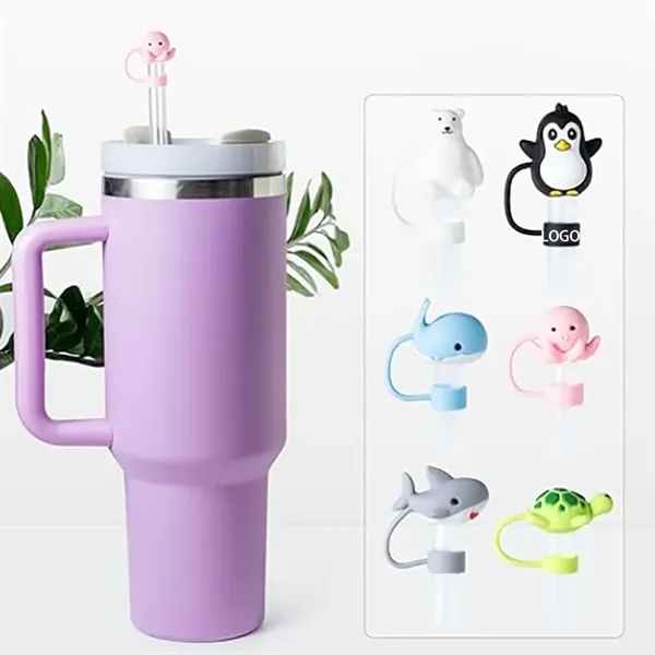 Custom Silicone Straw Toppers Covers Tips Lids Protectors - Custom Silicone Straw Toppers Covers Tips Lids Protectors - Image 2 of 2