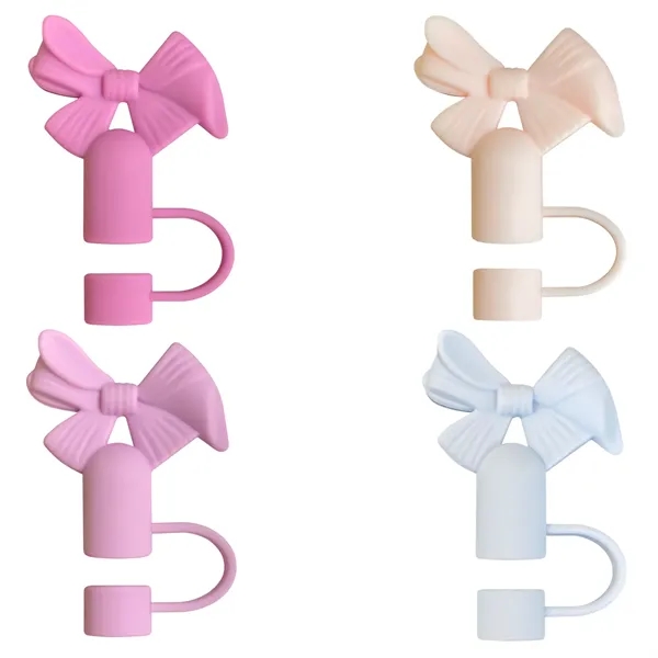 3D Bowknot Reusable Straw Dust-proof Cap - 3D Bowknot Reusable Straw Dust-proof Cap - Image 1 of 5